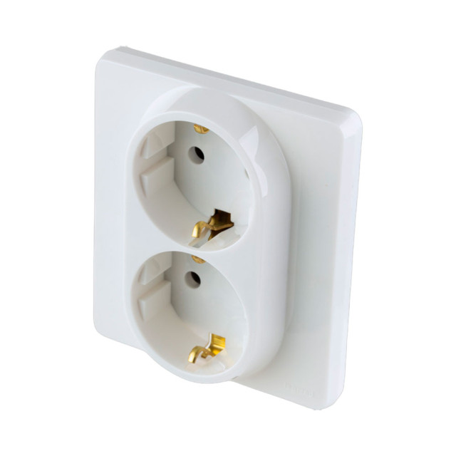 Розетка Legrand Inspiria 673750 2*2P+E белый