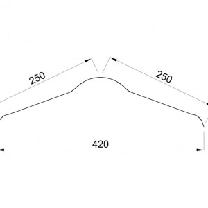 Конек А100 Onduline красный