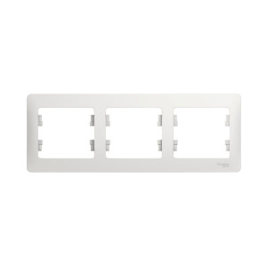 Рамка Schneider Electric Glossa 3-постовая горизонтальная
