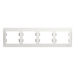 Рамка Schneider Electric Glossa GSL000104 4 поста горизонтальная белая