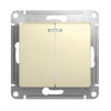 Выключатель Schneider Electric Glossa GSL000253 2-клавишный с подсветкой бежевый
