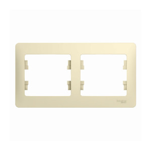 Рамка Schneider Electric Glossa 000202 2-постовая горизонтальная