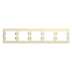 Рамка Schneider Electric Glossa GSL000205 5 постов горизонтальная бежевый