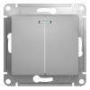 Выключатель Schneider Electric Glossa GSL000353 2 клавиши с подсветкой алюминий