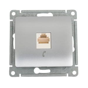 Розетка телефонная Schneider Electric Glossa GSL000381T RJ11 алюминий