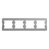 Рамка Schneider Electric Glossa GSL000304 4 поста горизонтальная алюминий