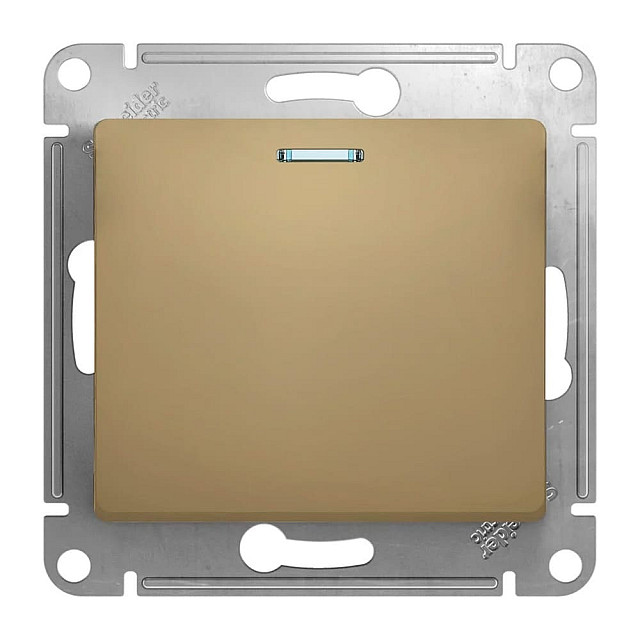 Выключатель Schneider Electric Glossa GSL000413 1 клавиша с подсветкой титан Выключатель Schneider Electric Glossa GSL000413 1 клавиша с подсветкой титан