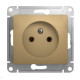 Розетка Schneider Electric Glossa 1 гнездо без заземления титан