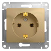 Розетка Schneider Electric Glossa 1 гнездо с заземлением титан