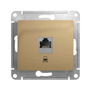 Розетка компьютерная Schneider Electric Glossa GSL000481K RJ45 титан