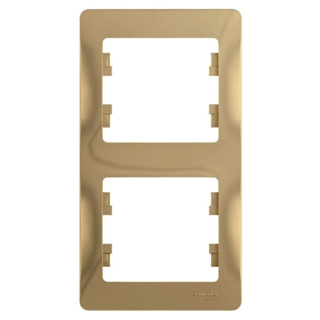 Рамка Schneider Electric Glossa GSL000406 2 поста вертикальная титан
