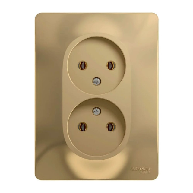 Розетка Schneider Electric Glossa GSL000420 2 места без заземления титан Розетка Schneider Electric Glossa GSL000420 2 места без заземления титан