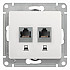 Розетка компьютерная Schneider Electric Glossa GSL000185KK двойная RJ45 5Е белая