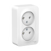 Розетка Schneider Electric Blanca BLNRA000211 2-местная без заземления без шторки белая