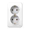 Розетка Schneider Electric Blanca BLNRA010211 2-местная с заземлением без шторки белая