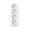 Розетка Schneider Electric Blanca BLNRA000411 4 места без заземления без шторок 16А 250В белая