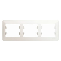 Рамка Schneider Electric Glossa GSL000603 3 поста горизонтальная перламутр