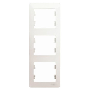 Рамка Schneider Electric Glossa GSL000607 3 поста вертикальная перламутр