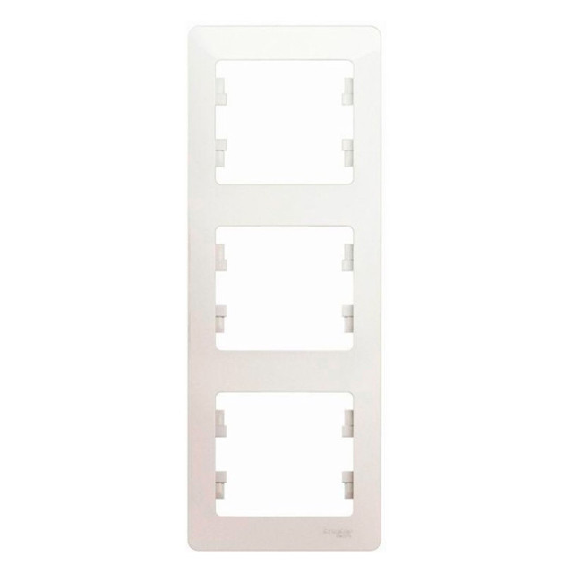 Рамка Schneider Electric Glossa GSL000607 3 поста вертикальная перламутр
