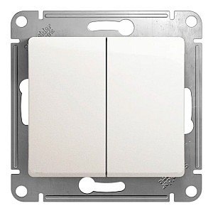 Выключатель Schneider Electric Glossa 2 клавиши перламутр