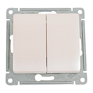 Выключатель проходной Schneider Electric Glossa GSL000665 2 клавиши перламутр