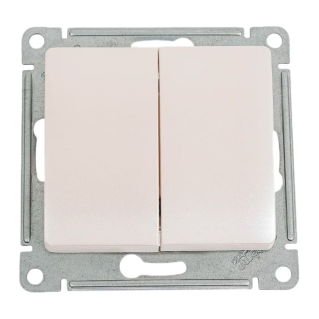 Выключатель проходной Schneider Electric Glossa GSL000665 2 клавиши перламутр