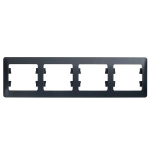 Рамка Schneider Electric Glossa GSL000704 4 поста горизонтальная антрацит