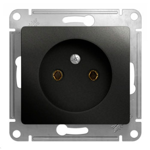 Розетка Schneider Electric Glossa GSL000741 без заземления антрацит