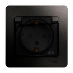 Розетка Schneider Electric Glossa GSL000748 1 гнездо антрацит