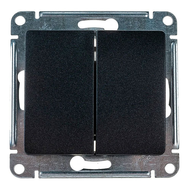 Выключатель Schneider Electric Glossa 2 клавиши антрацит