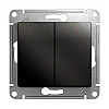 Выключатель проходной Schneider Electric Glossa GSL000765 2 клавиши антрацит