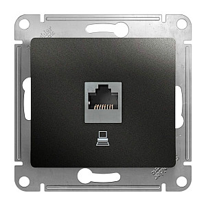 Розетка компьютерная Schneider Electric Glossa GSL000781K RJ45 антрацит