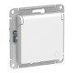 Розетка Schneider Electric AtlasDesign ATN000146 IP20 с заземлением со шторкой с крышкой белая