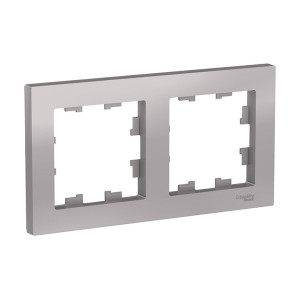 Рамка Schneider Electric AtlasDesign ATN000302 2 поста алюминий