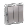 Выключатель Schneider Electric AtlasDesign ATN000331 3 клавиши алюминий