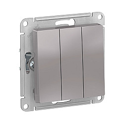 Выключатель Schneider Electric AtlasDesign ATN000331 3 клавиши алюминий