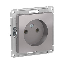 Розетка Schneider Electric AtlasDesign ATN000341 без заземления без шторки алюминий