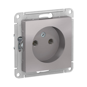 Розетка Schneider Electric AtlasDesign ATN000341 без заземления без шторки алюминий