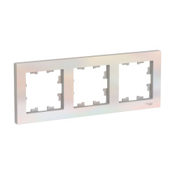 Рамка Schneider Electric AtlasDesign ATN000403 3-поста жемчуг