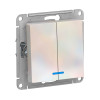 Выключатель Schneider Electric AtlasDesign ATN000453 2 клавиши с подсветкой жемчуг