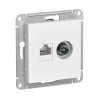 Розетка TV + компьютерная Schneider Electric AtlasDesign ATN000189 TV + RJ45 кат.5e белая