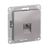 Розетка телефонная Schneider Electric AtlasDesign ATN000381 RJ11 алюминий