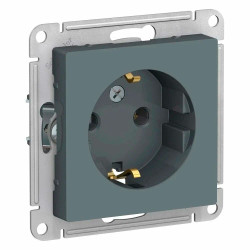 Розетка Schneider Electric AtlasDesign ATN000743 с заземлением грифель