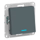 Выключатель проходной Schneider Electric AtlasDesign ATN000763 1 клавиша с подсветкой грифель