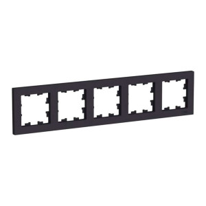 Рамка Schneider Electric AtlasDesign ATN001005 5 постов карбон