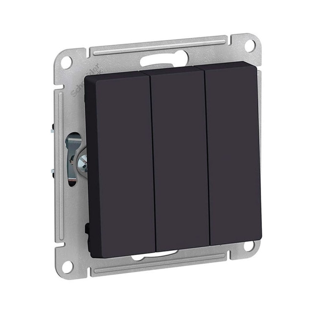 Выключатель Schneider Electric AtlasDesign ATN001031 3 клавиши карбон