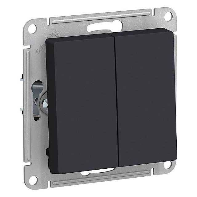 Выключатель Schneider Electric AtlasDesign ATN001051 2 клавиши карбон Выключатель Schneider Electric AtlasDesign ATN001051 2 клавиши карбон
