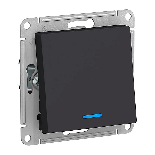 Выключатель Schneider Electric AtlasDesign ATN001063 с подсветкой карбон Выключатель Schneider Electric AtlasDesign ATN001063 с подсветкой карбон