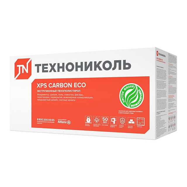 Пенополистирол ТехноНиколь Carbon Eco 1180*580*40L мм