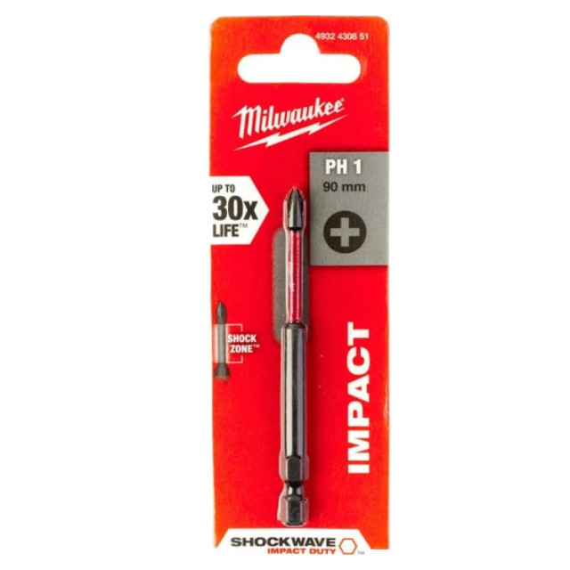Бита PH1 Milwaukee Shockwave 4932430851 90 мм
